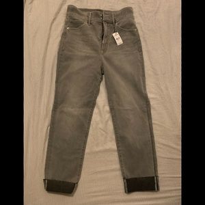 EXPRESS Gray Light Wash High Rise Jeans